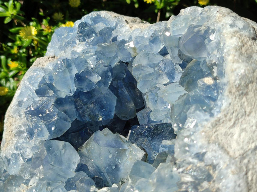 Natural XL Blue Celestite Geode Specimen x 1` From Sakoany, Madagascar - Toprock Gemstones and Minerals 