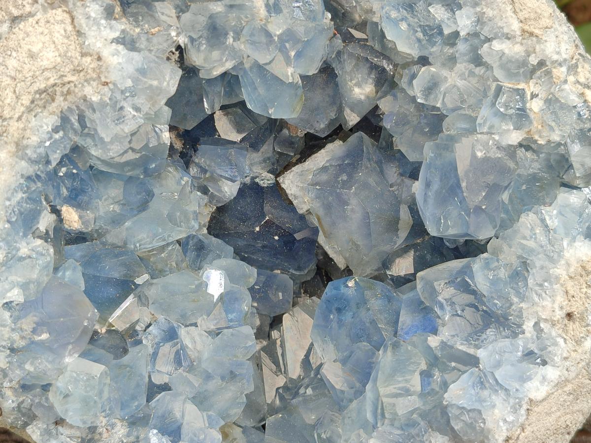 Natural XL Blue Celestite Geode Specimen x 1` From Sakoany, Madagascar - Toprock Gemstones and Minerals 