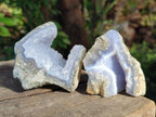 Natural Blue Lace Agate Geode Specimens x 24 From Nsanje, Malawi - Toprock Gemstones and Minerals 