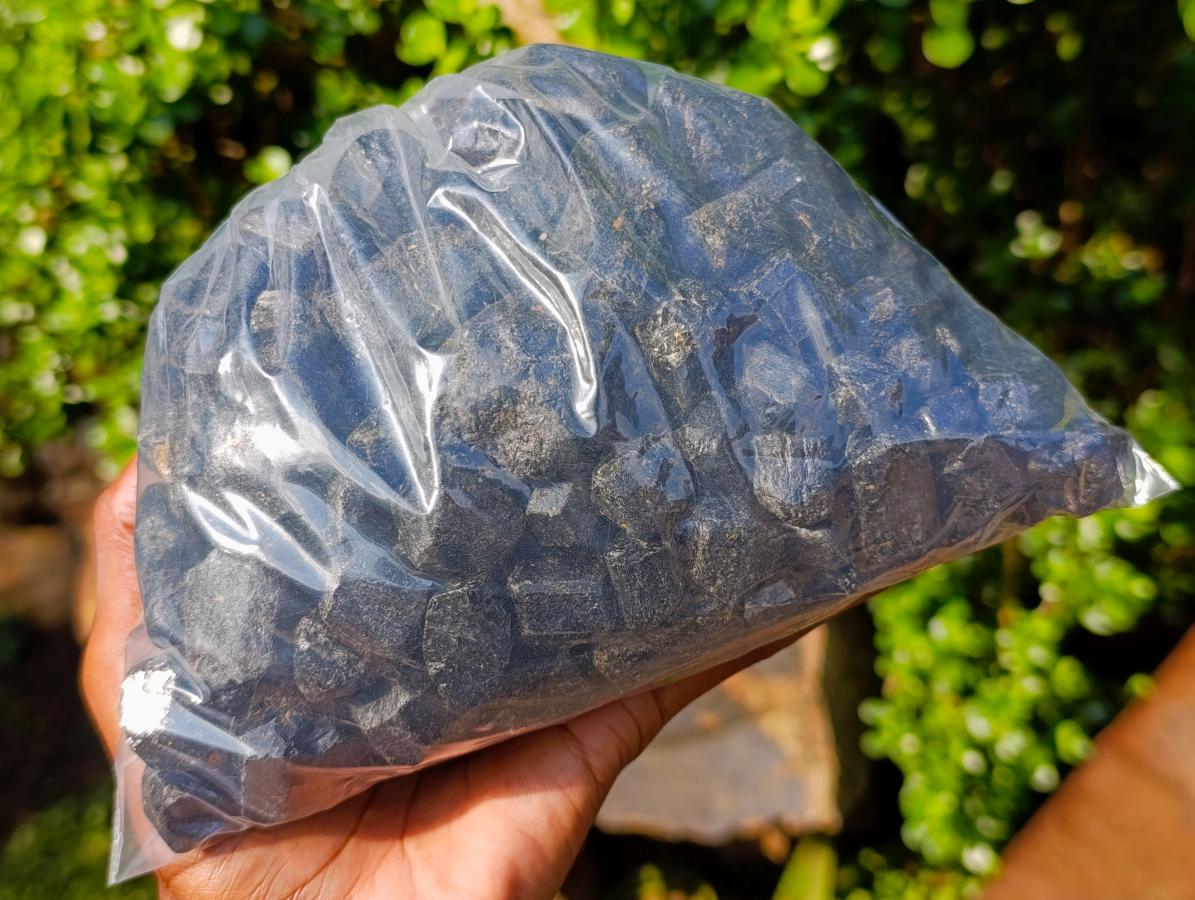 Natural Alluvial Schorl Black Tourmaline Crystals x 2 Kg Lot From Zimbabwe - Toprock Gemstones and Minerals 