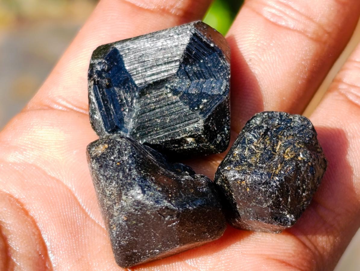 Natural Alluvial Schorl Black Tourmaline Crystals x 2 Kg Lot From Zimbabwe - Toprock Gemstones and Minerals 