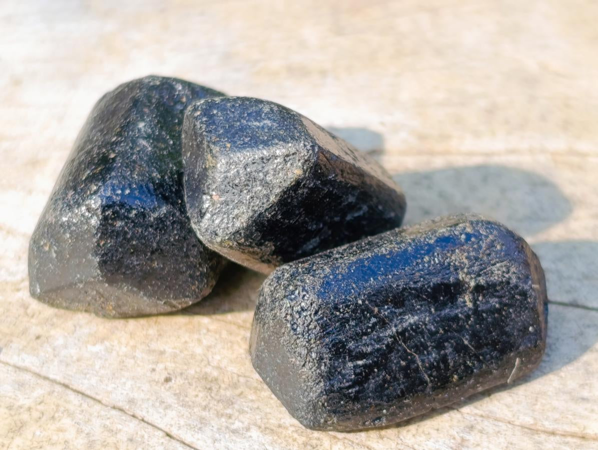 Natural Alluvial Schorl Black Tourmaline Crystals x 2 Kg Lot From Zimbabwe - Toprock Gemstones and Minerals 