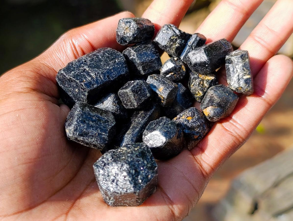 Natural Alluvial Schorl Black Tourmaline Crystals x 2 Kg Lot From Zimbabwe - Toprock Gemstones and Minerals 