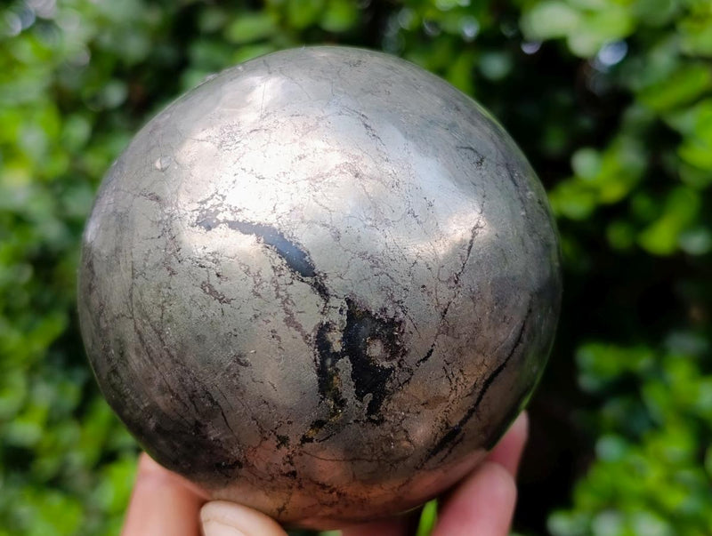 Polished Large Basalt Pharaoh Stone Sphere x 1 From Iron Duke Mine, Zimbabwe - Toprock Gemstones and Minerals 