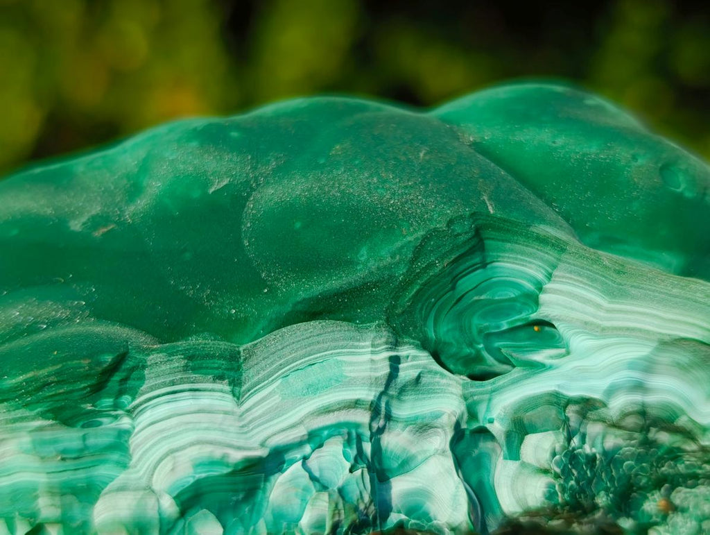 Natural Botryoidal Malachite Specimens x 2 From Congo - Toprock Gemstones and Minerals 