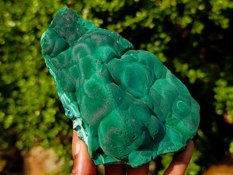 Natural Botryoidal Malachite Specimens x 2 From Congo - Toprock Gemstones and Minerals 