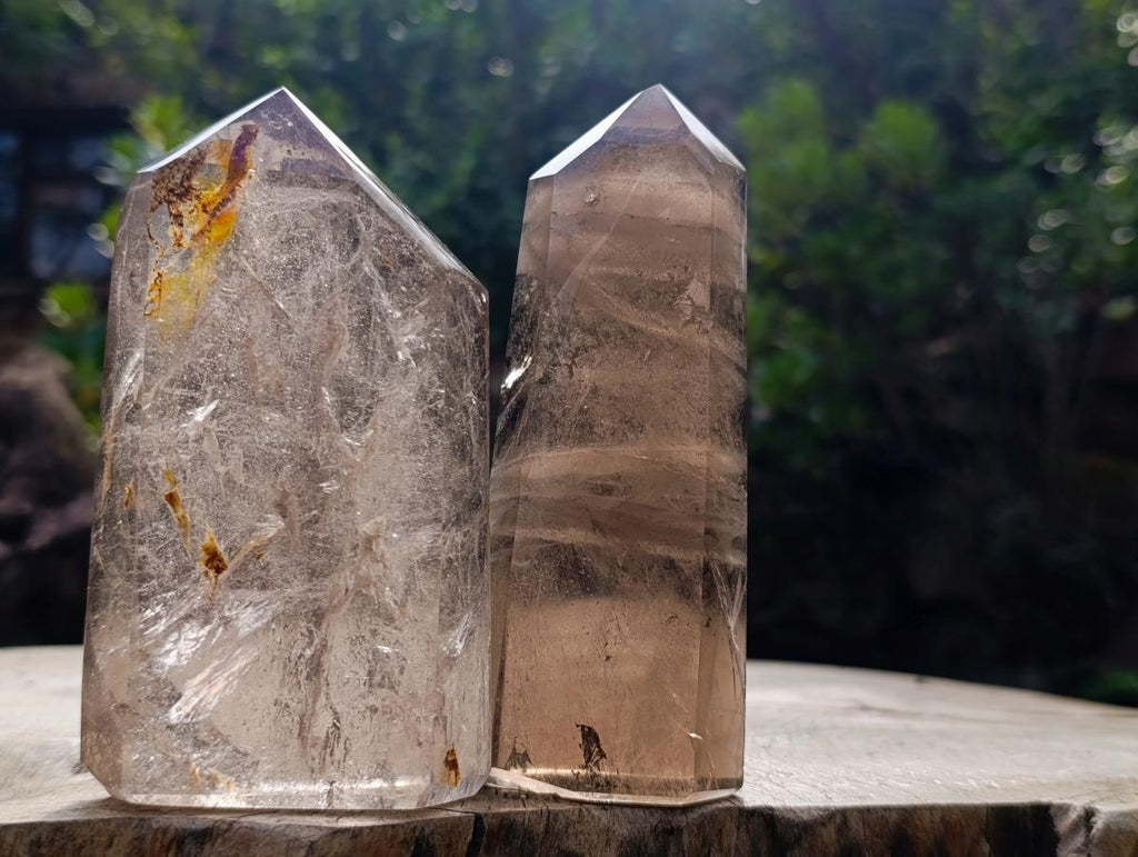 Polished Mixed Quartz Crystals x 4 From Madagascar - Toprock Gemstones and Minerals 