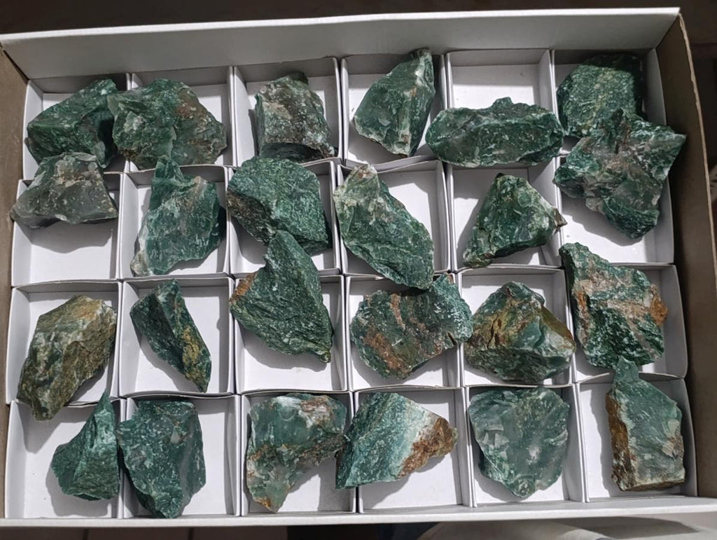 Natural Swazi Jade Cobbed Specimens x 24 From Swaziland - Toprock Gemstones and Minerals 
