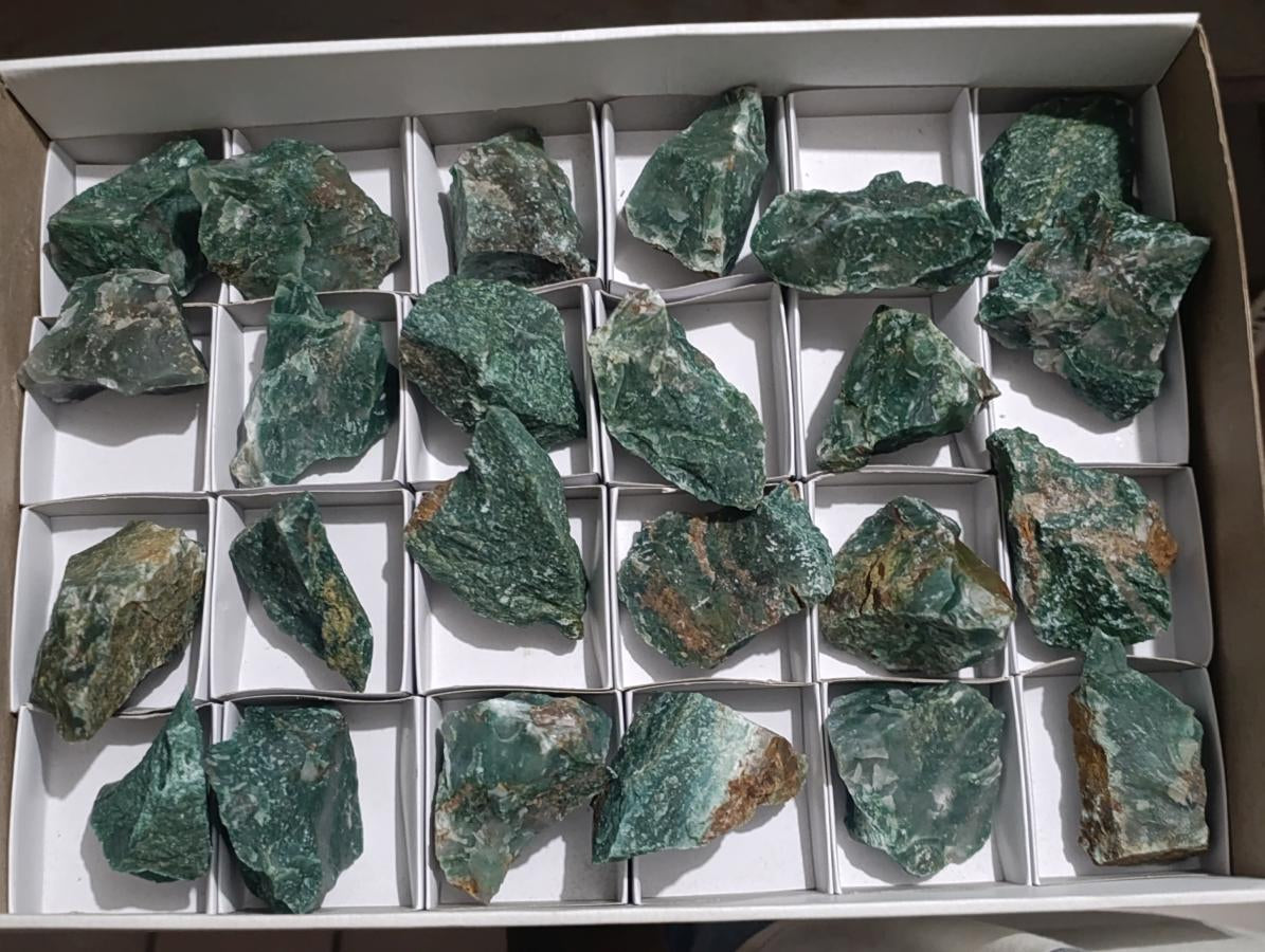 Natural Swazi Jade Cobbed Specimens x 24 From Swaziland - Toprock Gemstones and Minerals 
