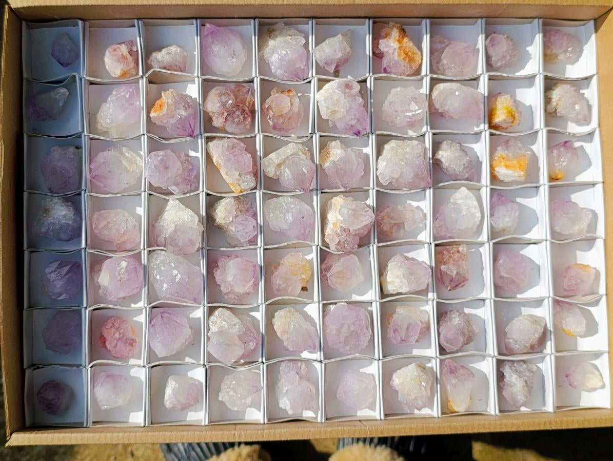 Natural Small Sunburst Spirit Amethyst Single Crystals x 70 From Boekenhouthoek, South Africa - Toprock Gemstones and Minerals 