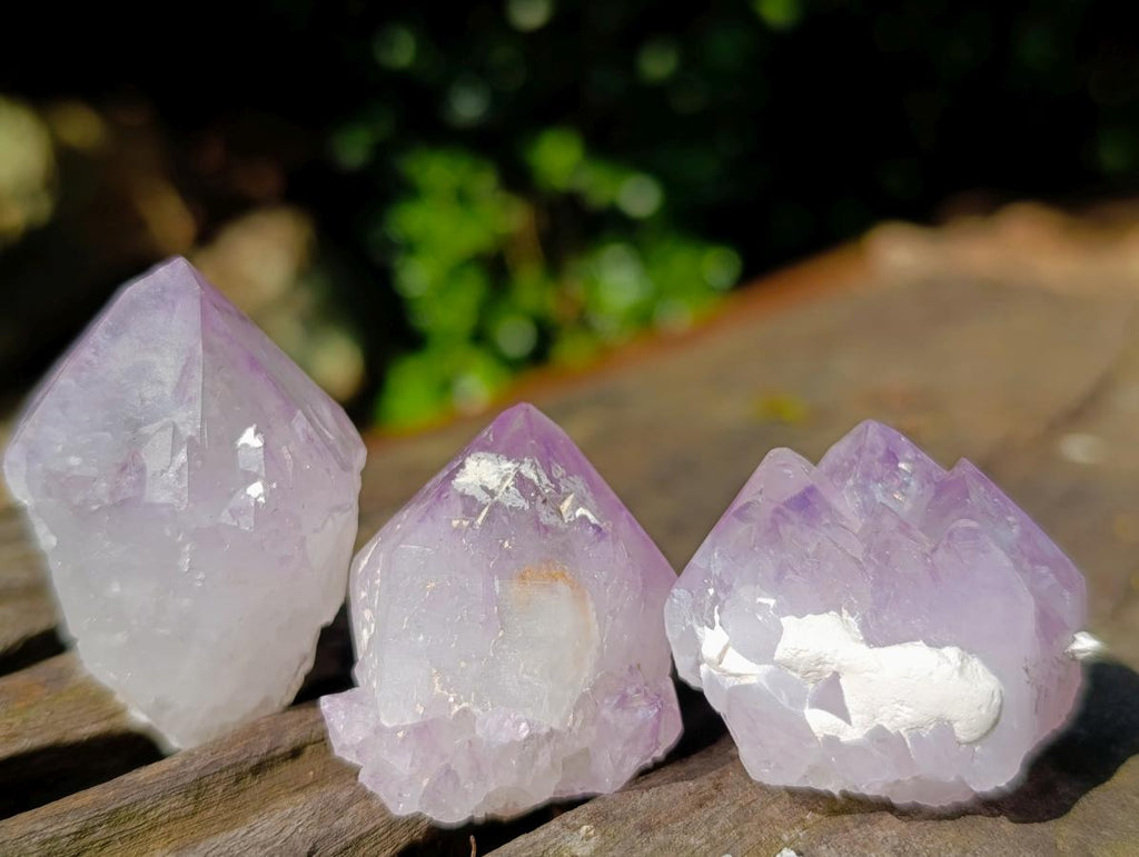 Natural Small Sunburst Spirit Amethyst Single Crystals x 70 From Boekenhouthoek, South Africa - Toprock Gemstones and Minerals 