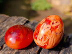 Polished Carnelian Agate Gemstone Galets x 29 From Madagascar - Toprock Gemstones and Minerals 