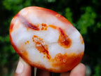 Polished Carnelian Agate Gemstone Galets x 29 From Madagascar - Toprock Gemstones and Minerals 