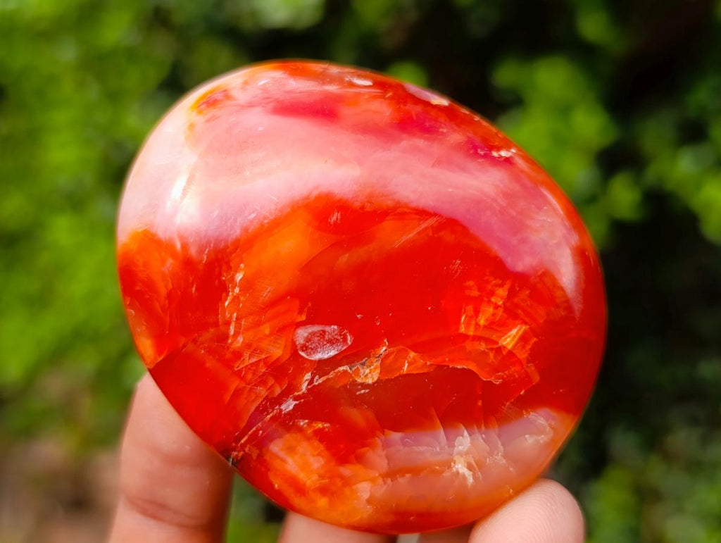 Polished Carnelian Agate Gemstone Galets x 29 From Madagascar - Toprock Gemstones and Minerals 