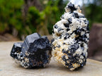 Natural Schorl Black Tourmaline Specimens with Feldspar and Mica x 12 From Erongo, Namibia - Toprock Gemstones and Minerals 
