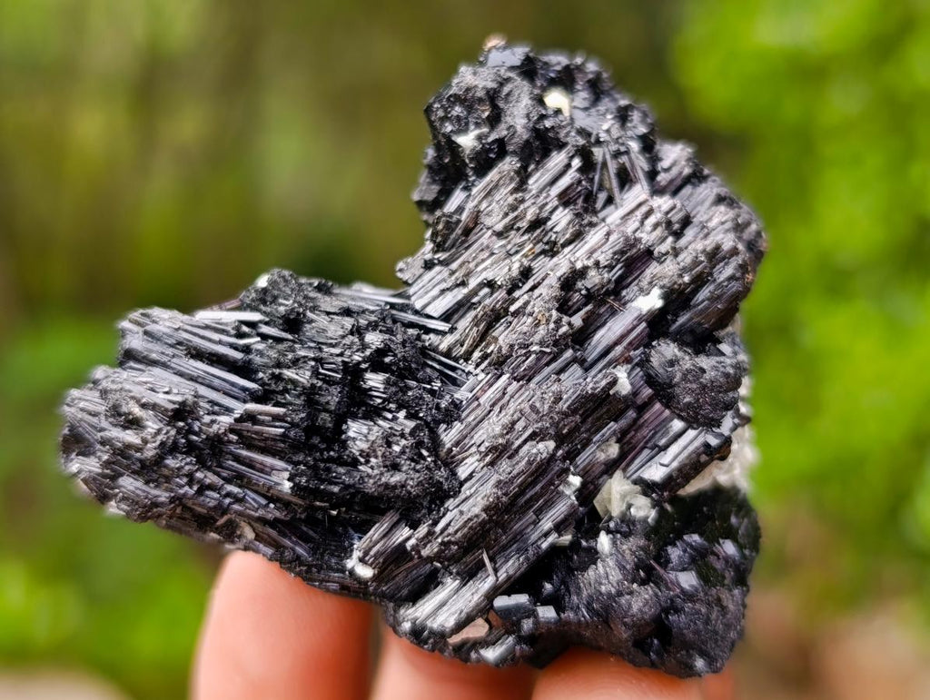 Natural Schorl Black Tourmaline Specimens with Feldspar and Mica x 12 From Erongo, Namibia - Toprock Gemstones and Minerals 