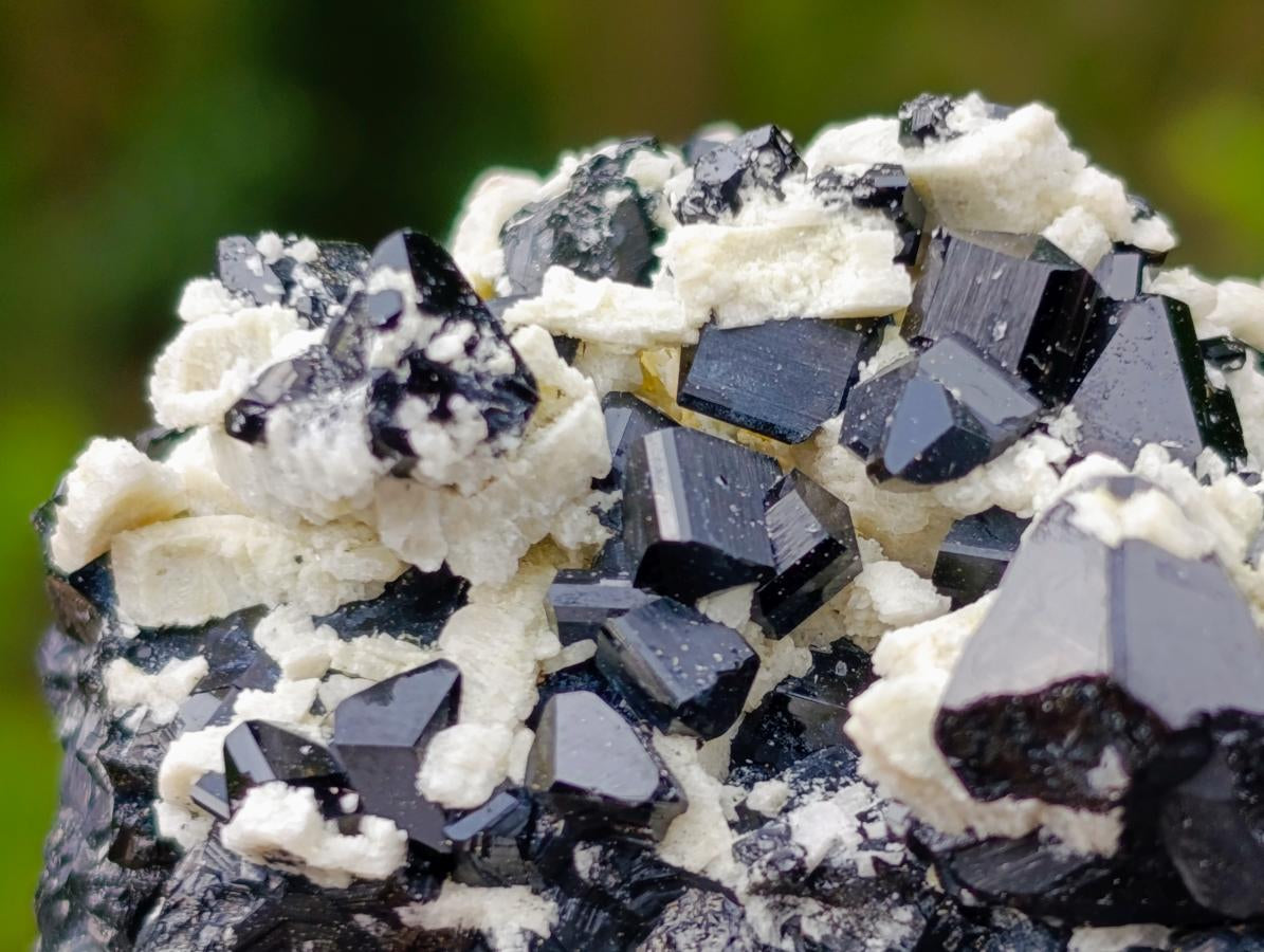 Natural Schorl Black Tourmaline Specimens with Feldspar and Mica x 12 From Erongo, Namibia - Toprock Gemstones and Minerals 