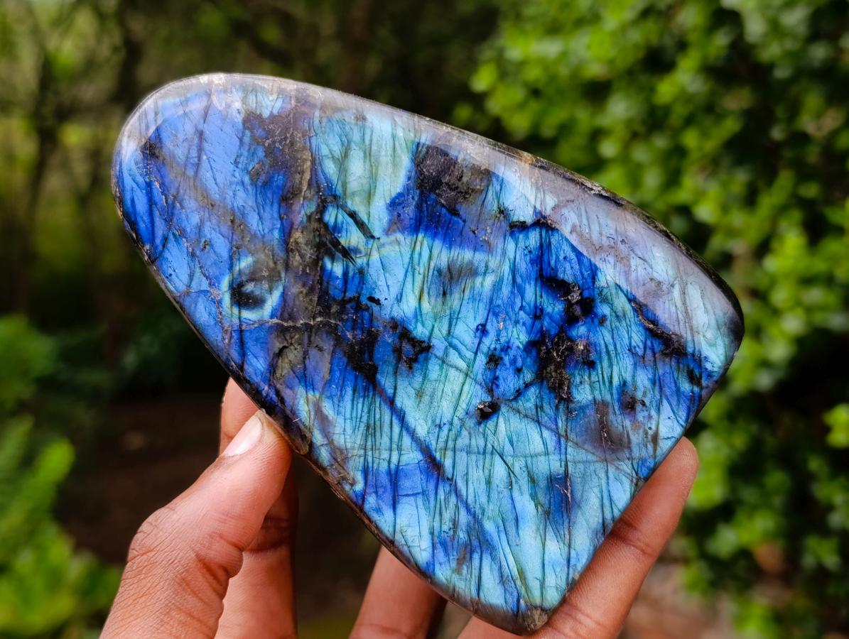 Polished Labradorite Standing Display Pieces x 2 From Madagascar - Toprock Gemstones and Minerals 