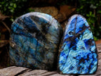 Polished Labradorite Standing Display Pieces x 2 From Madagascar - Toprock Gemstones and Minerals 