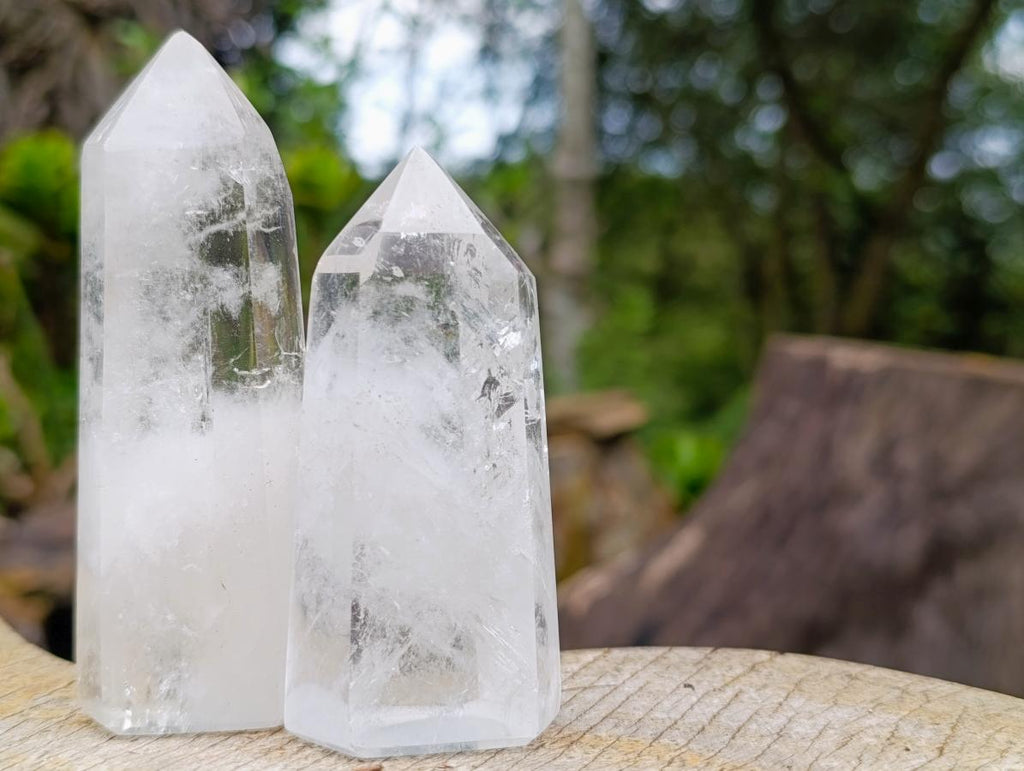 Polished Clear Quartz Display Crystals x 6 From Madagascar - Toprock Gemstones and Minerals 