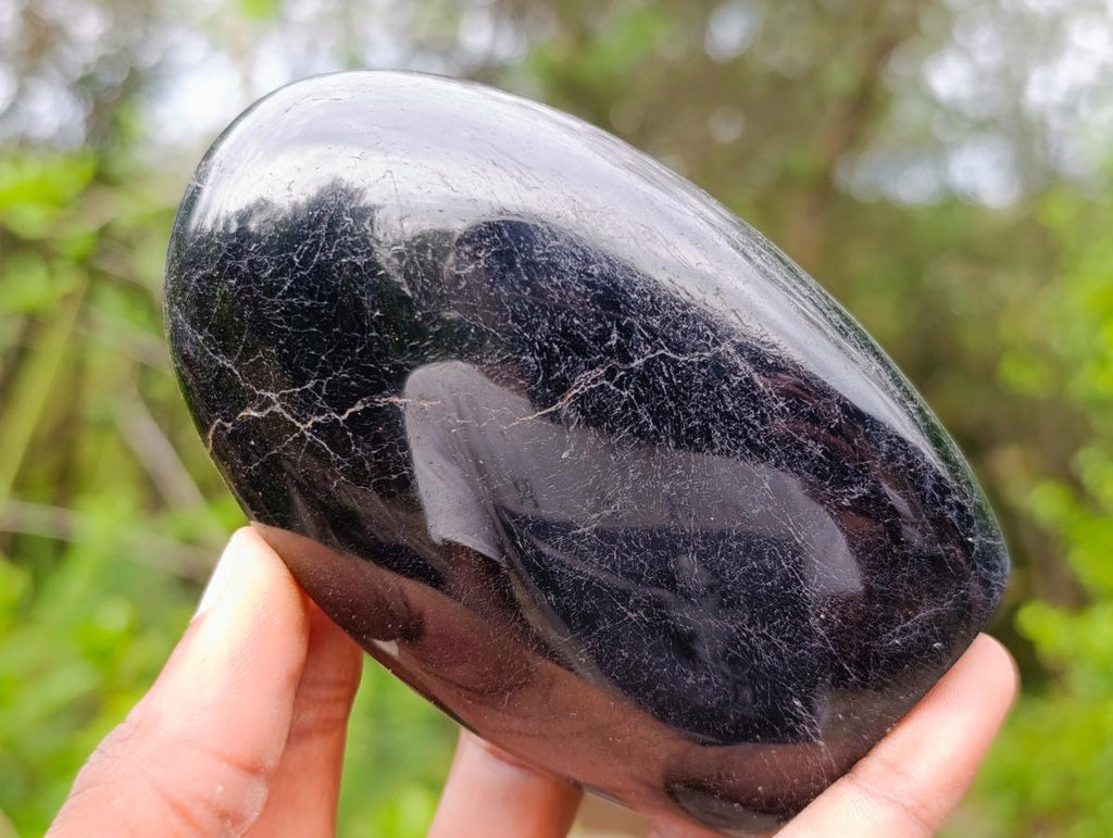 Polished Black Tourmaline Standing Display Pieces x 4 From Madagascar - Toprock Gemstones and Minerals 
