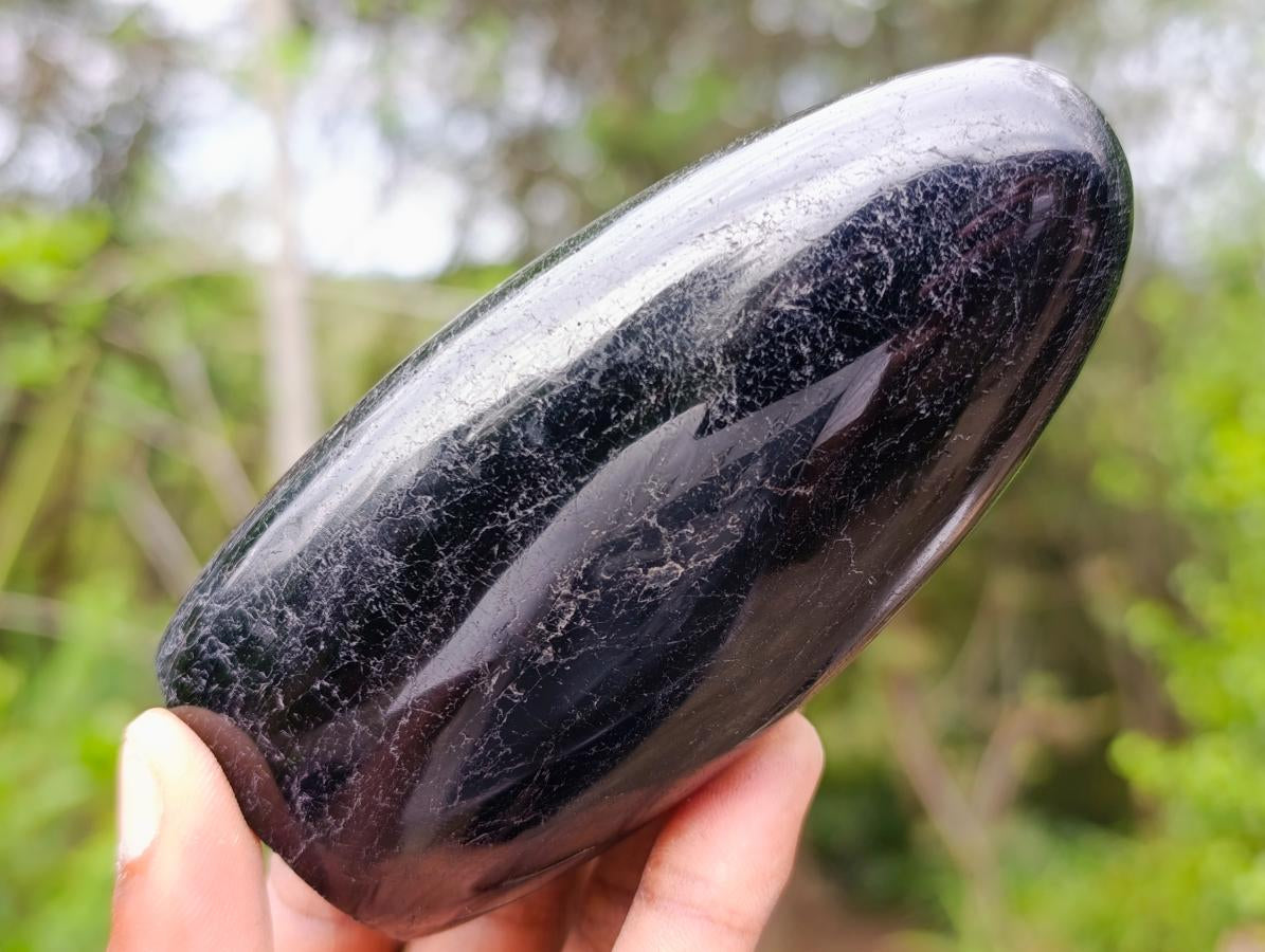 Polished Black Tourmaline Standing Display Pieces x 4 From Madagascar - Toprock Gemstones and Minerals 