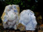 Natural Blue Lace Agate Geode Specimens x 6 From Nsanje, Malawi - Toprock Gemstones and Minerals 