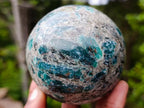 Polished Emerald Mica 'Mutokolite' Spheres x 2 From Mutoko, Zimbabwe - Toprock Gemstones and Minerals 