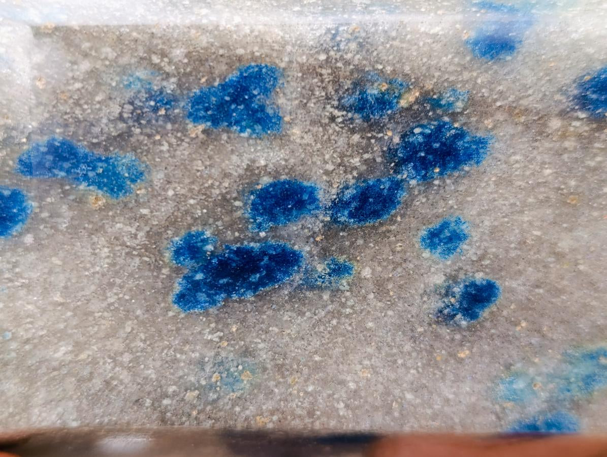 Polished XL Blue Spotted Spinel in Quartz Standing Display Crystal x 1 From Madagascar - Toprock Gemstones and Minerals 