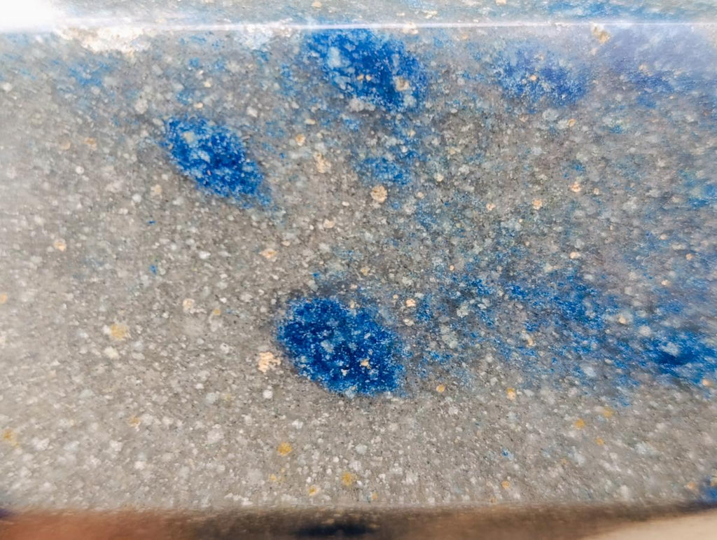 Polished XL Blue Spotted Spinel in Quartz Standing Display Crystal x 1 From Madagascar - Toprock Gemstones and Minerals 