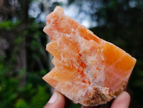 Natural Rhombohedral Sunset Orange Calcite Specimens x 13 From Spitzkop, Namibia - Toprock Gemstones and Minerals 