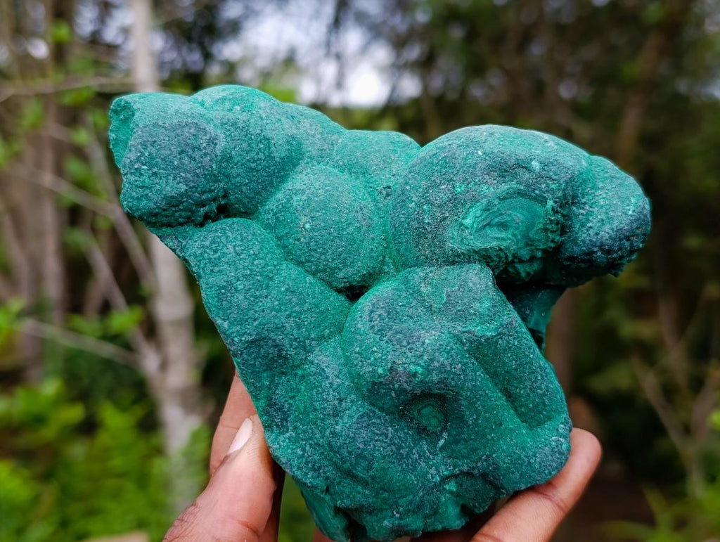 Natural Botryoidal Malachite Specimens x 3 From Congo - Toprock Gemstones and Minerals 