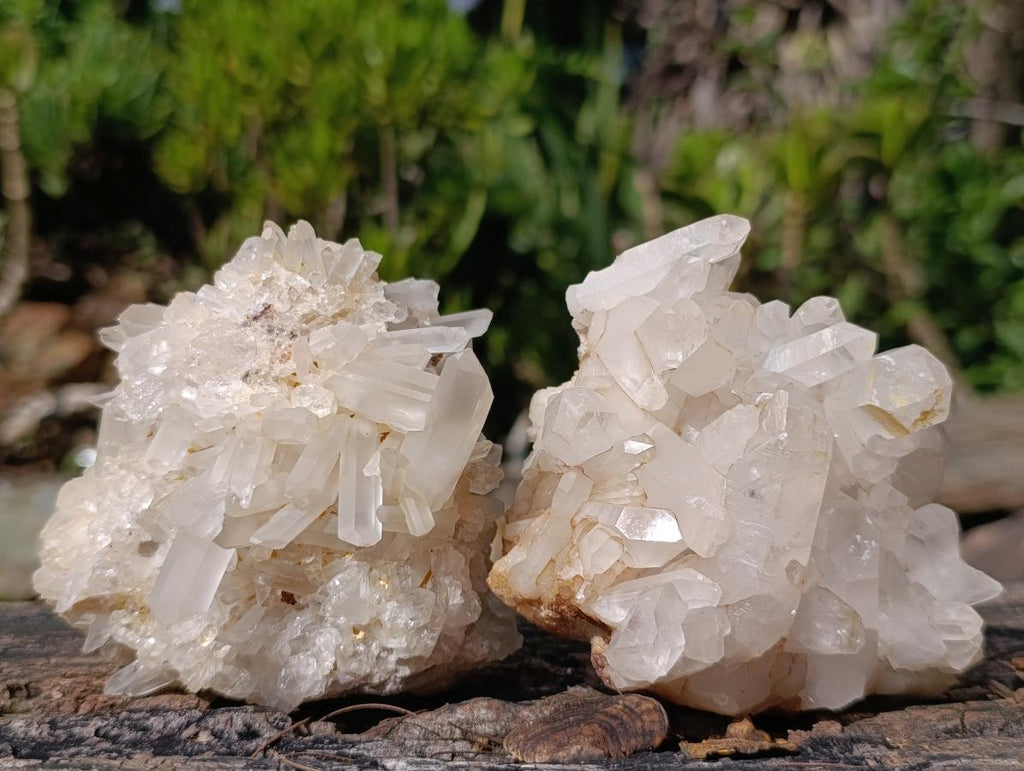 Natural Clear Malagasy Quartz Clusters x 12 From Madagascar - Toprock Gemstones and Minerals 