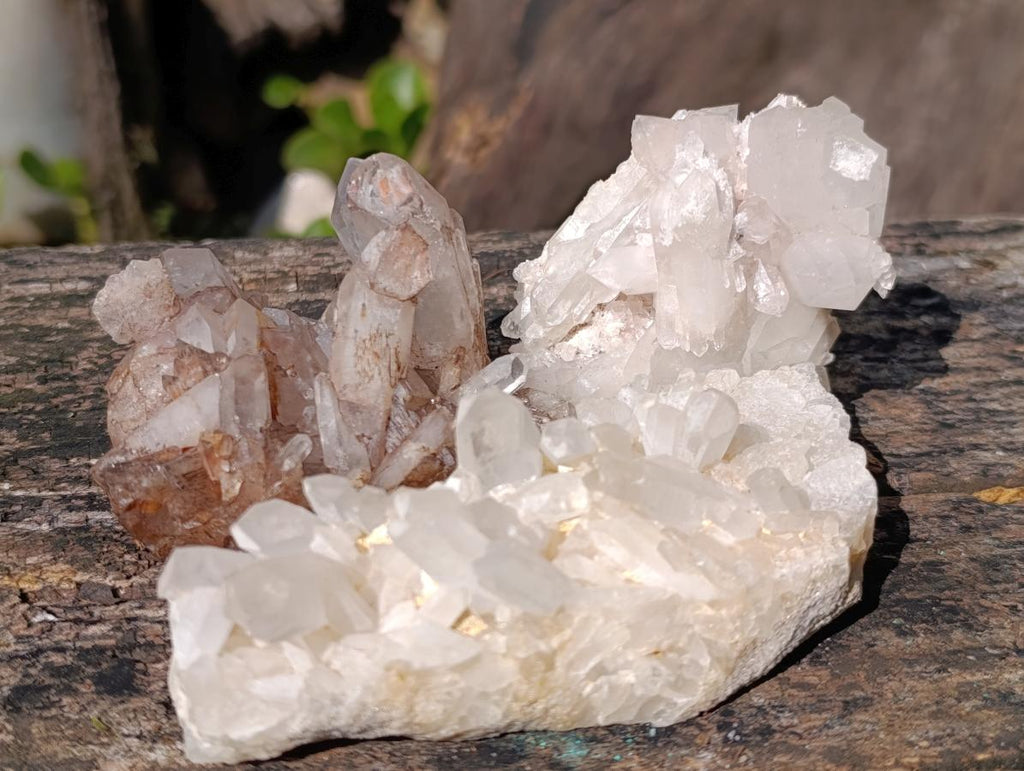 Natural Clear Malagasy Quartz Clusters x 12 From Madagascar - Toprock Gemstones and Minerals 