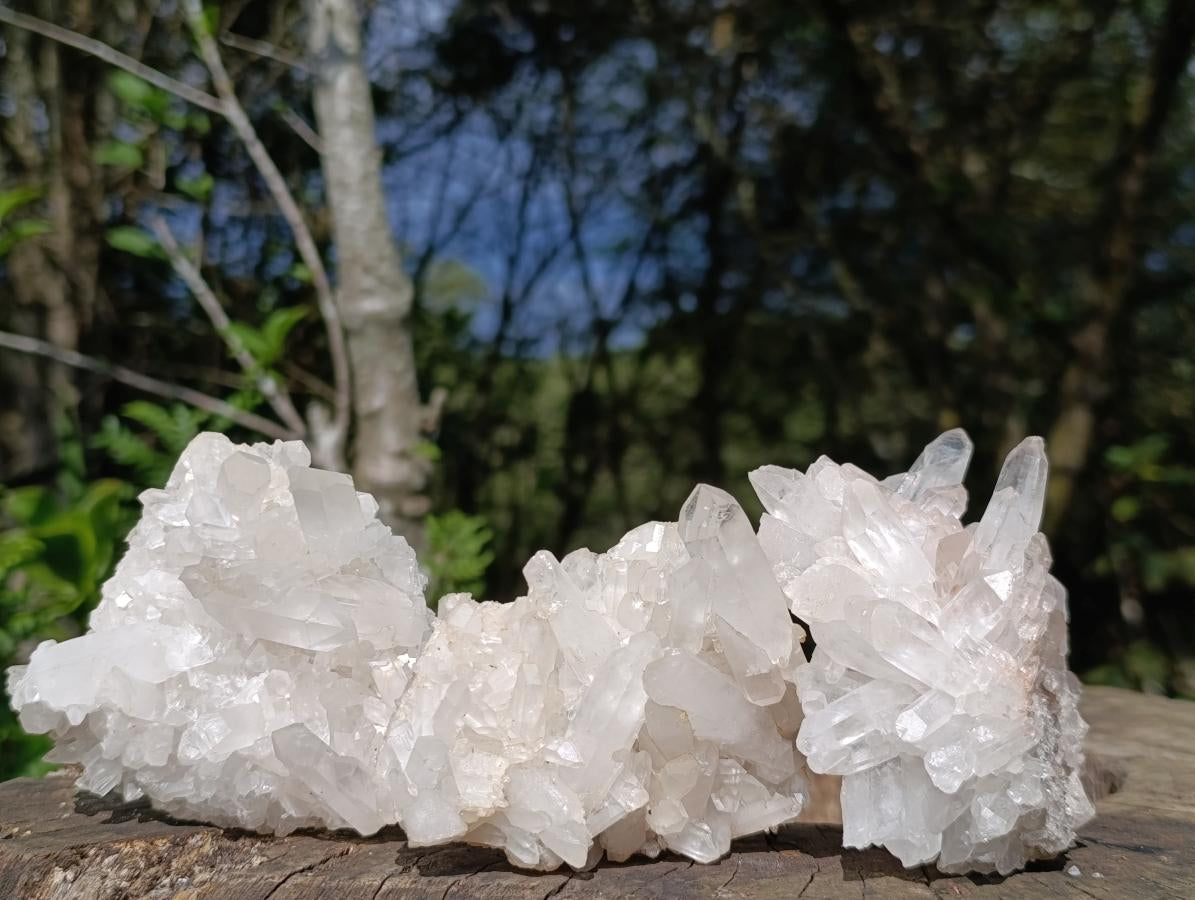 Natural Clear Malagasy Quartz Clusters x 12 From Madagascar - Toprock Gemstones and Minerals 