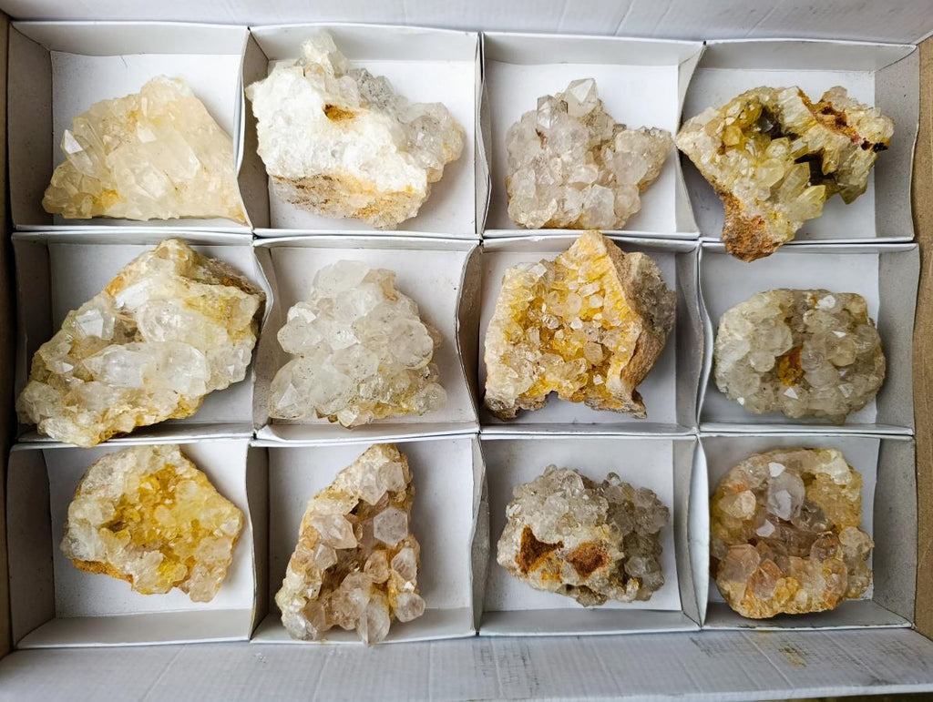 Natural Limonite Quartz Cluster with Goethite Inclusions x 12 From Solwezi, Zambia - Toprock Gemstones and Minerals 