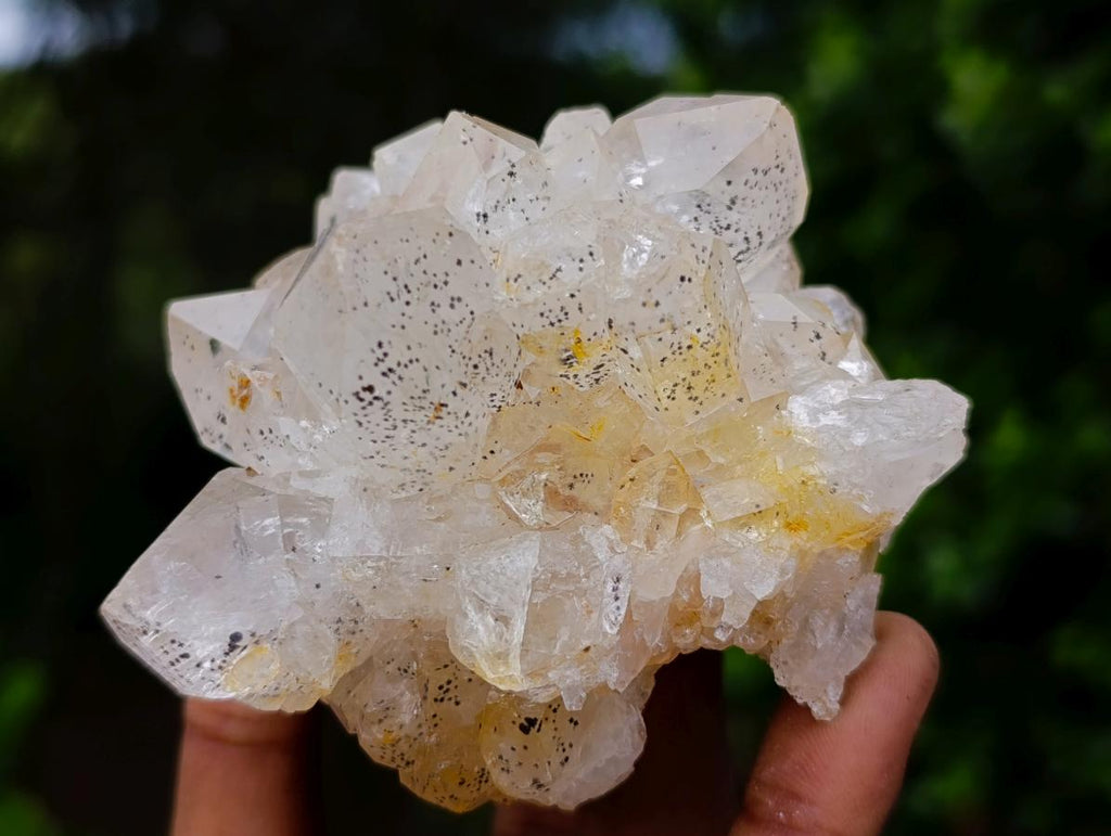 Natural Limonite Quartz Cluster with Goethite Inclusions x 12 From Solwezi, Zambia - Toprock Gemstones and Minerals 