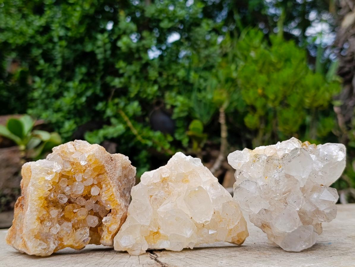 Natural Limonite Quartz Cluster with Goethite Inclusions x 12 From Solwezi, Zambia - Toprock Gemstones and Minerals 
