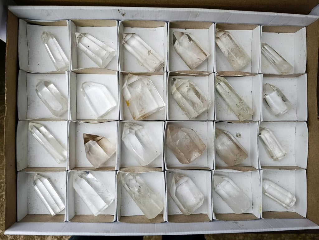Polished Clear Quartz Display Crystals x 24 From Madagascar - Toprock Gemstones and Minerals 