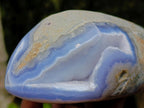 Polished Blue Lace Agate Standing Display Pieces x 2 From Nsanje, Malawi - Toprock Gemstones and Minerals 