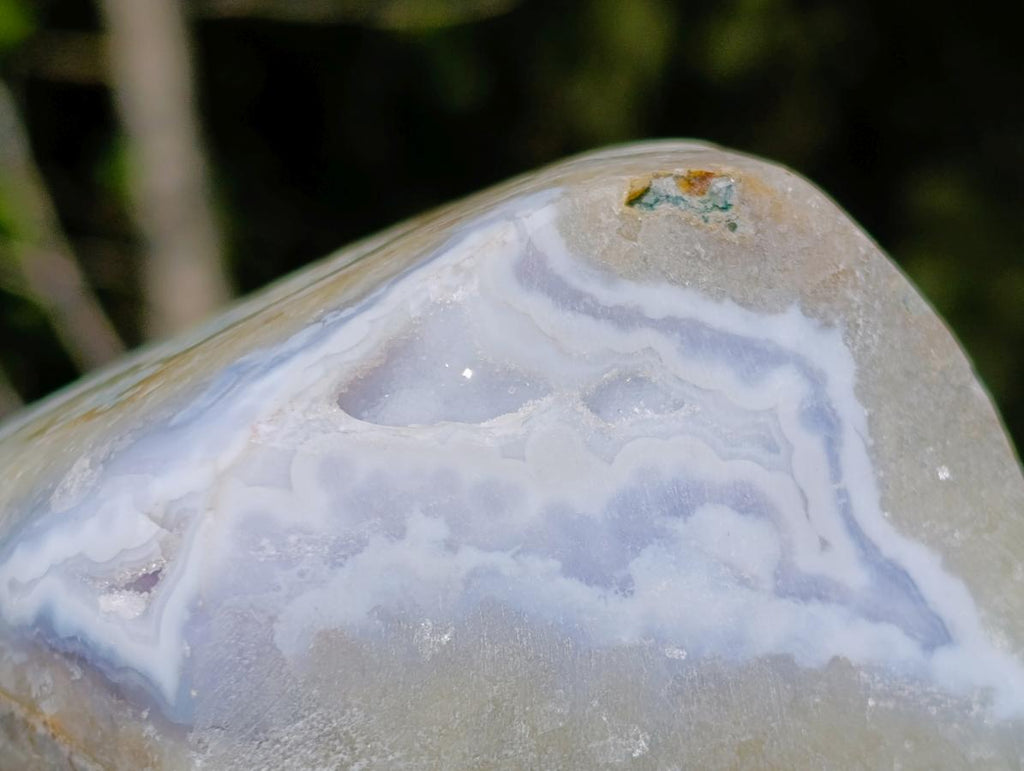 Polished Blue Lace Agate Standing Display Pieces x 2 From Nsanje, Malawi - Toprock Gemstones and Minerals 
