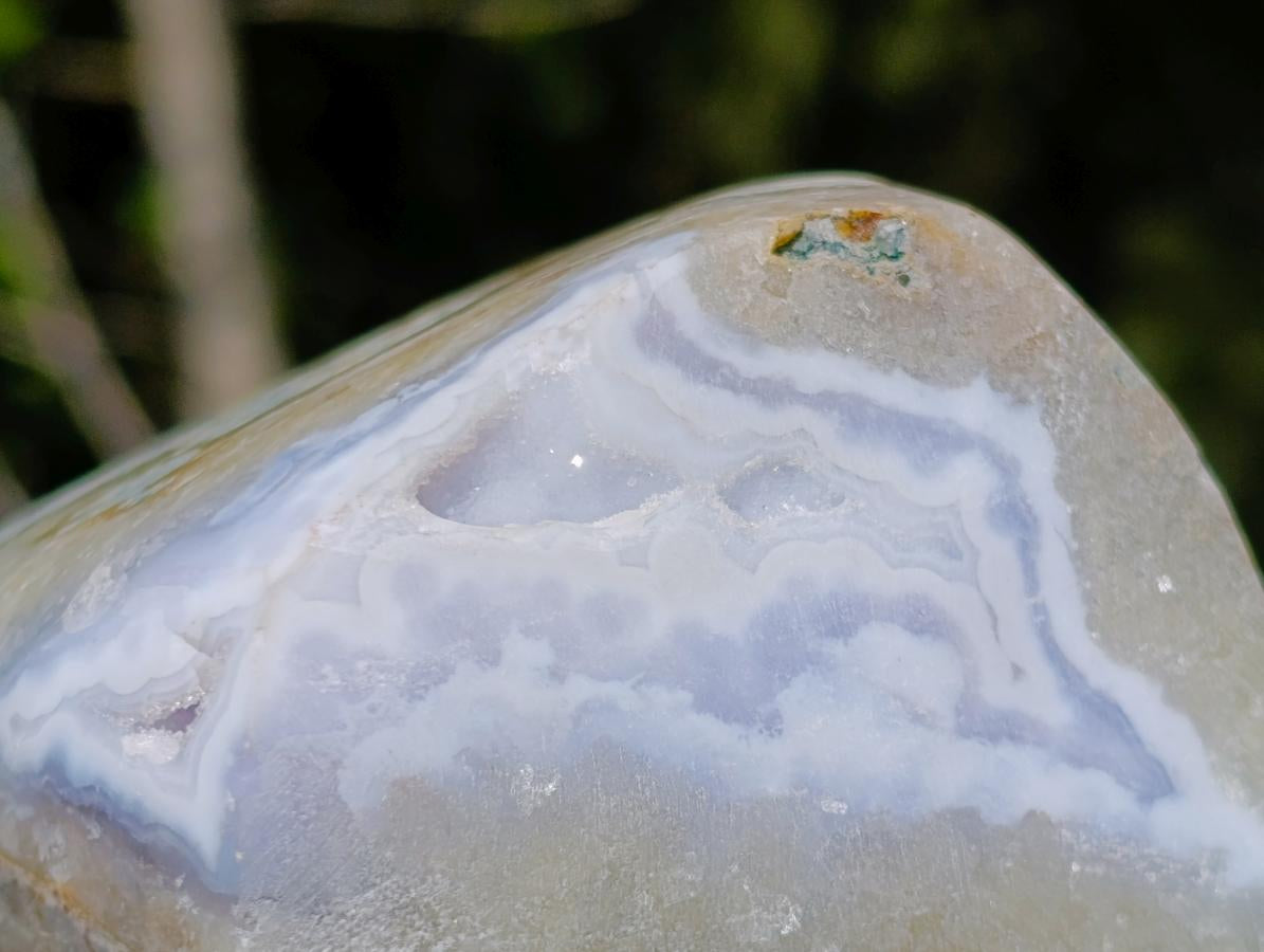 Polished Blue Lace Agate Standing Display Pieces x 2 From Nsanje, Malawi - Toprock Gemstones and Minerals 
