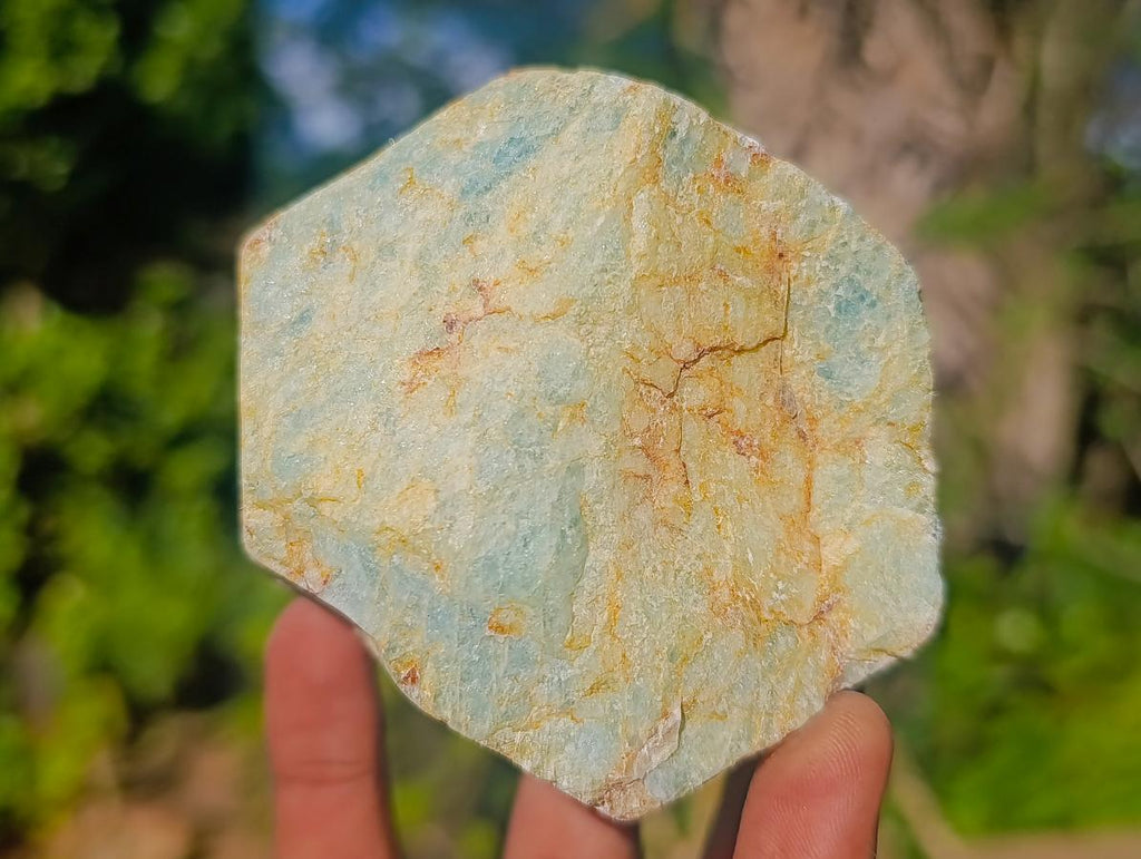 Natural Cobbed Aquamarine Specimens x 2 From Northern Cape, South Africa - Toprock Gemstones and Minerals 