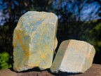 Natural Cobbed Aquamarine Specimens x 2 From Northern Cape, South Africa - Toprock Gemstones and Minerals 