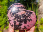 Polished Rhodonite Gemstone Hearts and Eggs x 6 From Ambindavato, Madagascar - Toprock Gemstones and Minerals 