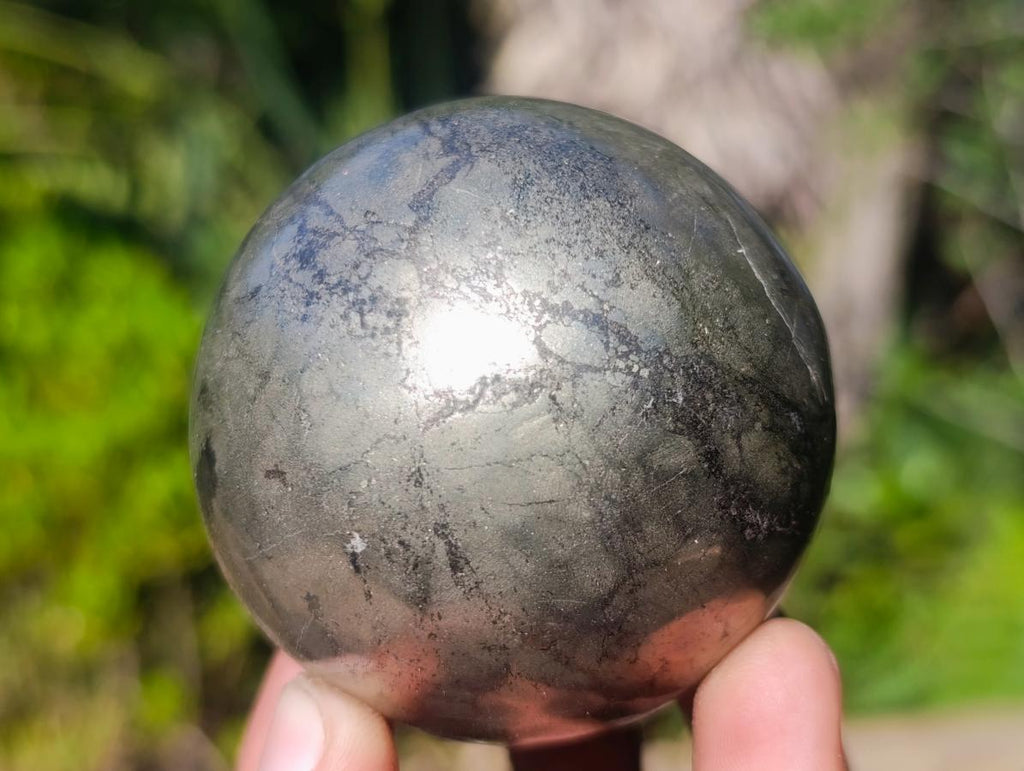 Polished Basalt Pharaoh Stone Spheres x 2 From Iron Duke Mine, Zimbabwe - Toprock Gemstones and Minerals 