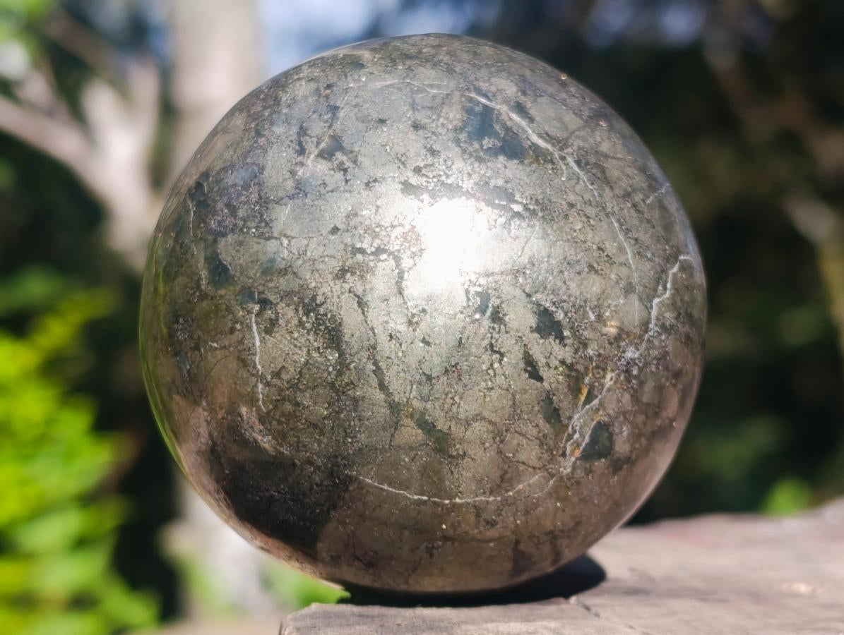 Polished Basalt Pharaoh Stone Spheres x 2 From Iron Duke Mine, Zimbabwe - Toprock Gemstones and Minerals 
