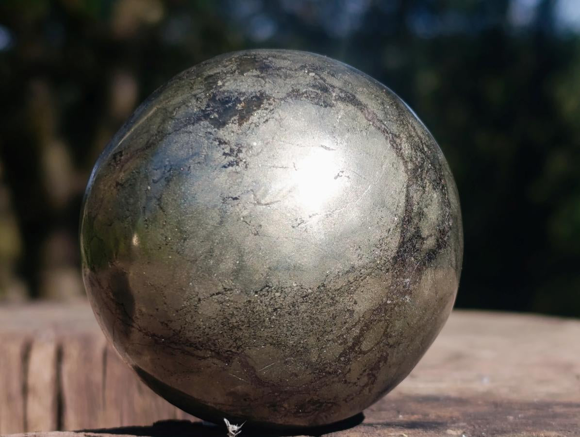 Polished Basalt Pharaoh Stone Spheres x 2 From Iron Duke Mine, Zimbabwe - Toprock Gemstones and Minerals 