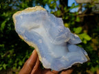 Natural Blue Lace Agate Geode Specimens x 4 From Nsanje, Malawi - Toprock Gemstones and Minerals 