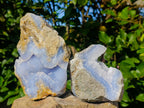 Natural Blue Lace Agate Geode Specimens x 4 From Nsanje, Malawi - Toprock Gemstones and Minerals 